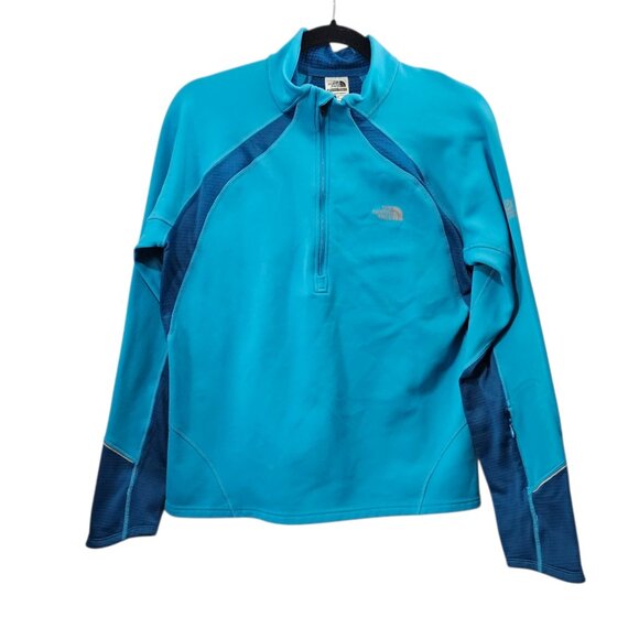 The North Face FLIGHT SERIES 1/2 Zip Training Blue Pullover Active Jacket - Picture 1 of 11
